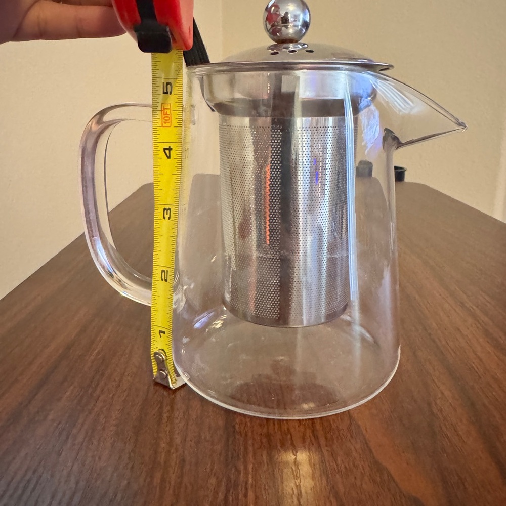 Elegant Glass Teapot with Silver Lid and Infuser (Small & Handy) - Picture 11 of 11